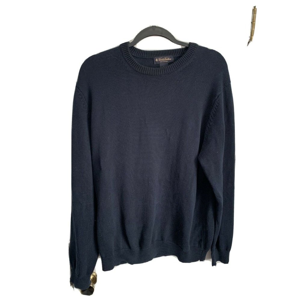 Brooks Brothers Large Navy Blue Sweater Pima